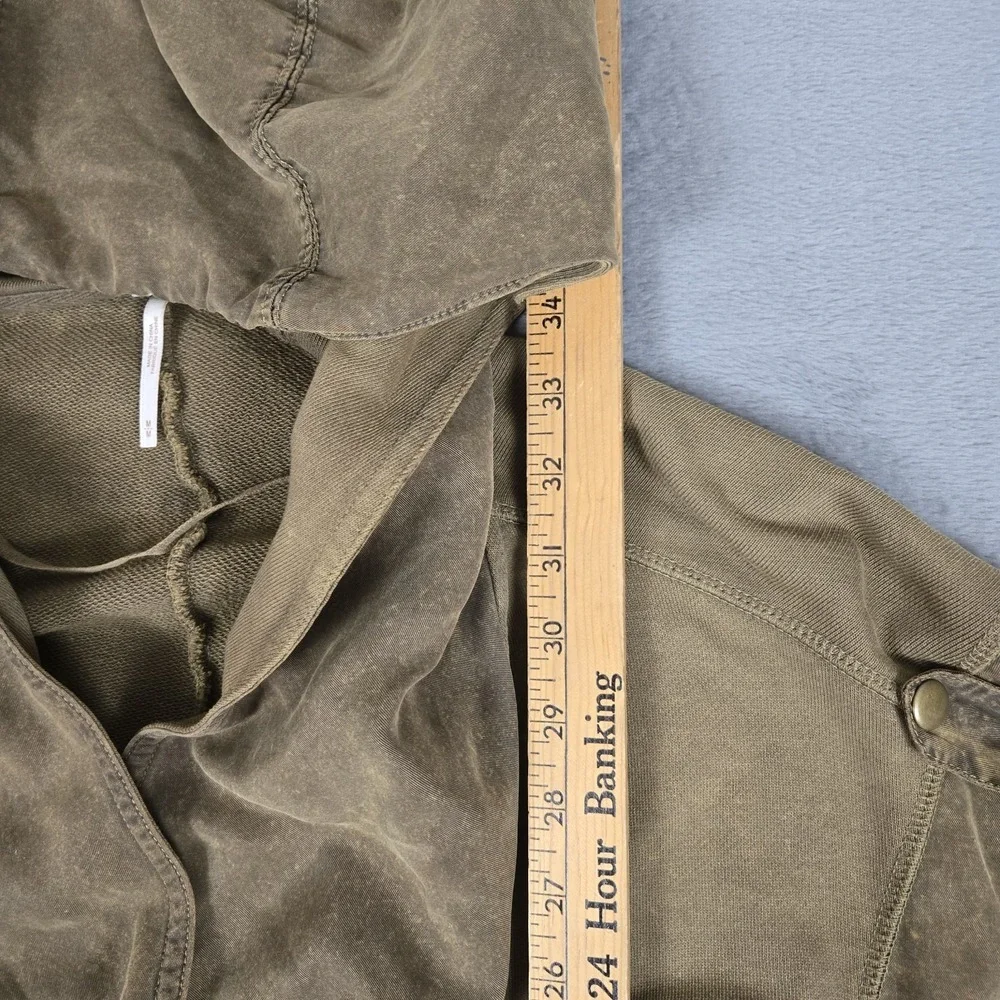 Free People Cmon‎ Hooded Cardigan Womens Medium Brown Jacket Slouchy Relaxed Fit